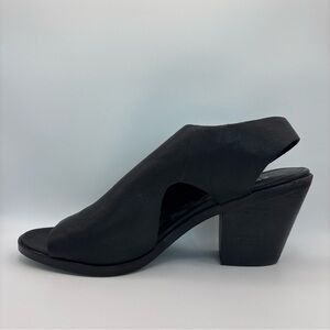 Eileen Fisher Glance Sandal Slingback Heels Cut Out Peep Size 9